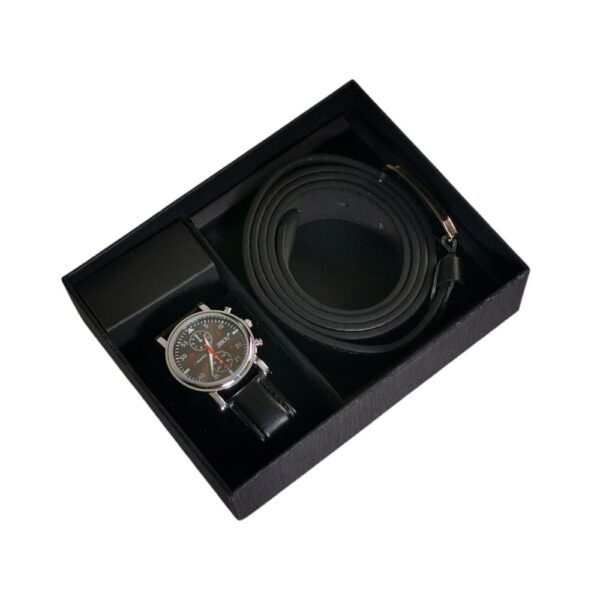 Set de reloj y cinturón negro, reloj 42mm, 2 relojes internos - Imagen 4