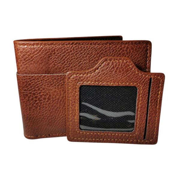 Billetera para hombre, con credencial, cafe - Imagen 2