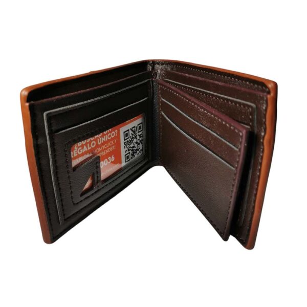 Billetera para hombre, con credencial, cafe - Imagen 4