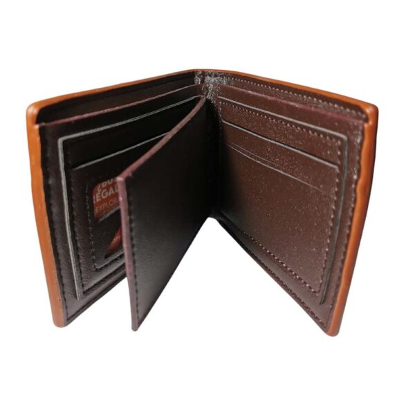 Billetera para hombre, con credencial, cafe - Imagen 5