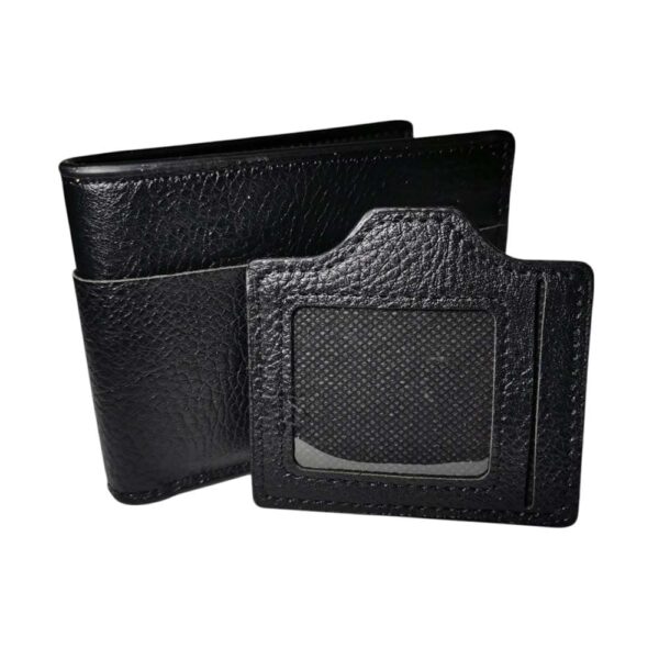 Billetera para hombre, con credencial, negro - Imagen 2