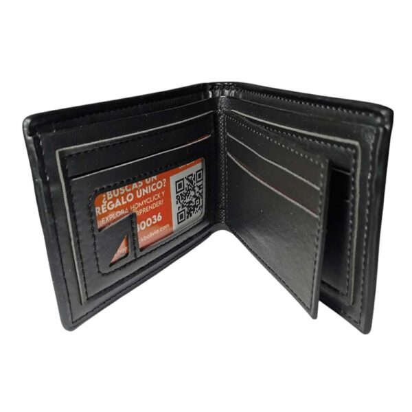 Billetera para hombre, con credencial, negro - Imagen 4