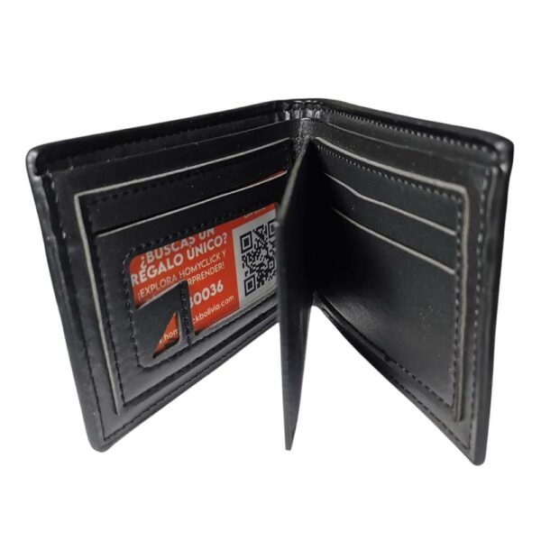 Billetera para hombre, con credencial, negro - Imagen 5