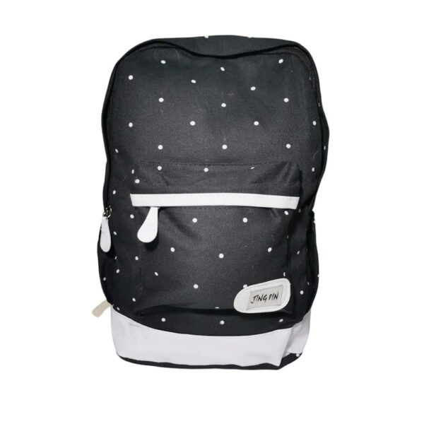 Mochila de 3 pzs, modelo puntos, negro - Imagen 2