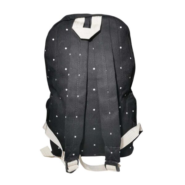 Mochila de 3 pzs, modelo puntos, negro - Imagen 3