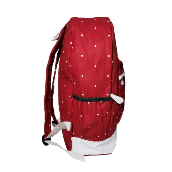 Mochila de 3 pzs, modelo puntos, rojo - Imagen 4