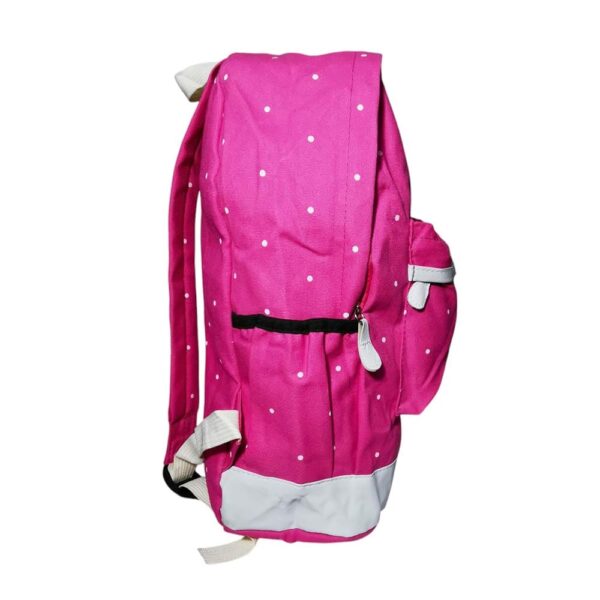 Mochila de 3 pzs, modelo puntos, rosa - Imagen 4