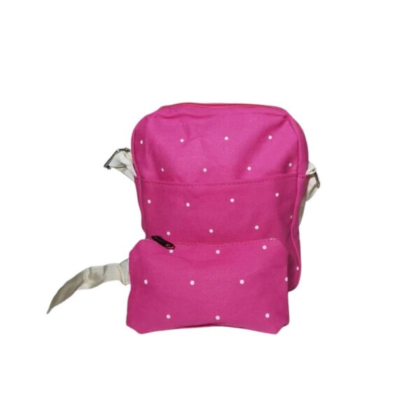 Mochila de 3 pzs, modelo puntos, rosa - Imagen 5