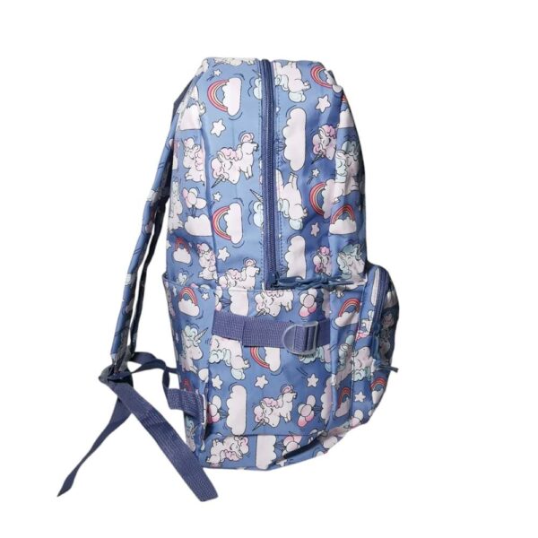 Mochila de 3pzs, impermeable, Kawaii, unicornio, azul - Imagen 2