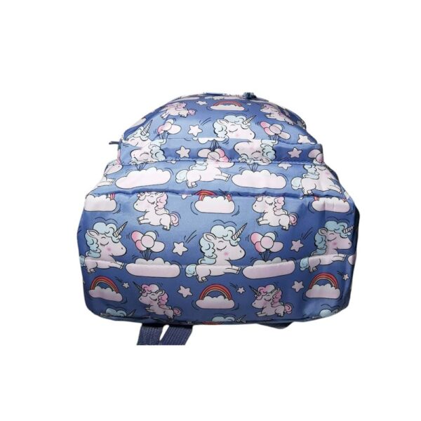 Mochila de 3pzs, impermeable, Kawaii, unicornio, azul - Imagen 3