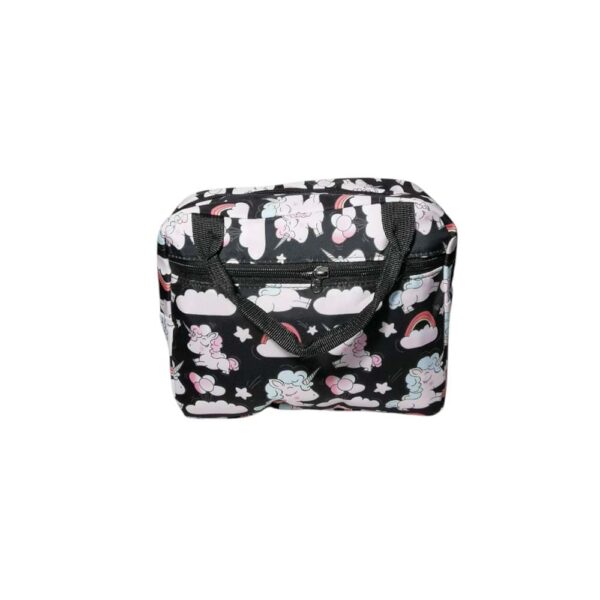 Mochila de 3pzs, impermeable, Kawaii, unicornio, negro - Imagen 5