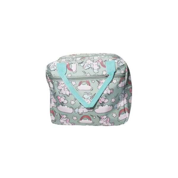 Mochila de 3pzs, impermeable, Kawaii, unicornio, verde - Imagen 5