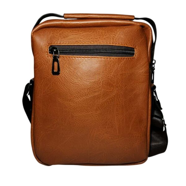 Morral de hombre, bolsillo vertical, camel - Imagen 2