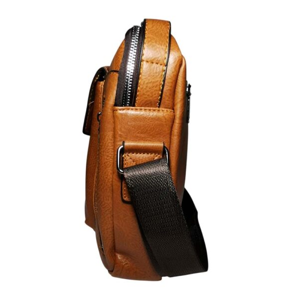 Morral de hombre, bolsillo vertical, camel - Imagen 3