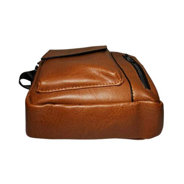 Morral de hombre, bolsillo vertical, camel - Imagen 4