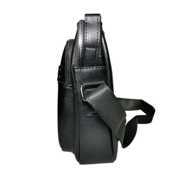 Morral de hombre, costura central, negro - Imagen 3