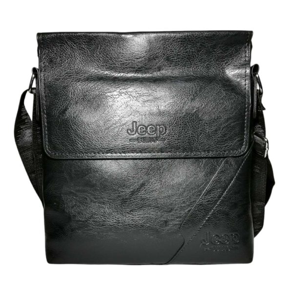 Morral de hombre, Jeep, solapa media, negro