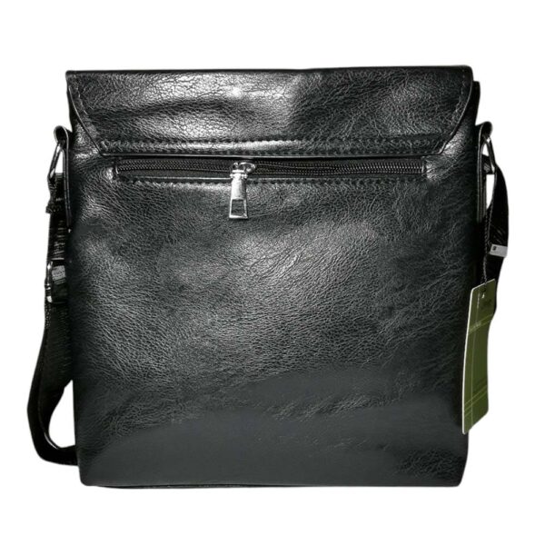 Morral de hombre, Jeep, solapa media, negro - Imagen 2