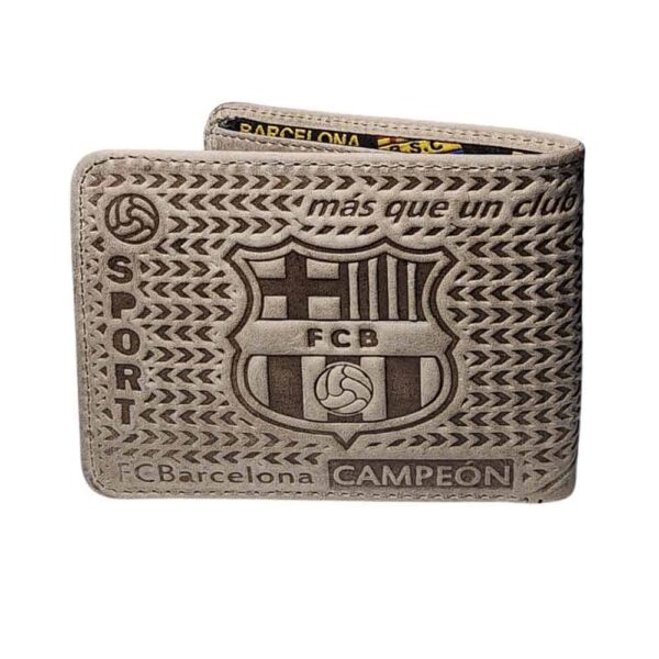 Billetera de cuero Barcelona, beige - Imagen 2