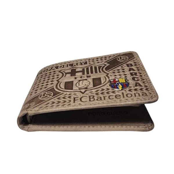 Billetera de cuero Barcelona, beige - Imagen 7