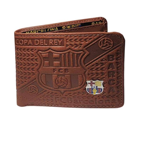 Billetera de cuero Barcelona, naranja