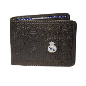 Billetera de cuero Real Madrid, cafe