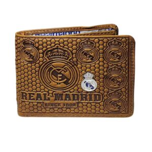 Billetera de cuero Real Madrid, camel
