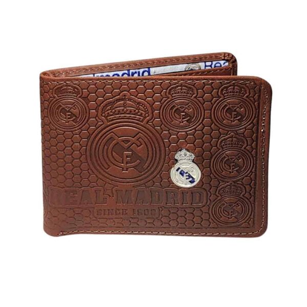 Billetera de cuero Real Madrid, naranja