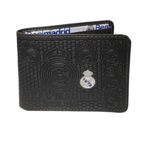 Billetera de cuero Real Madrid, negro