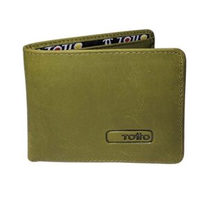 Billetera de cuero Totto, verde