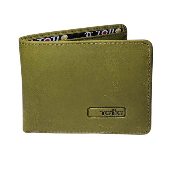 Billetera de cuero Totto, verde