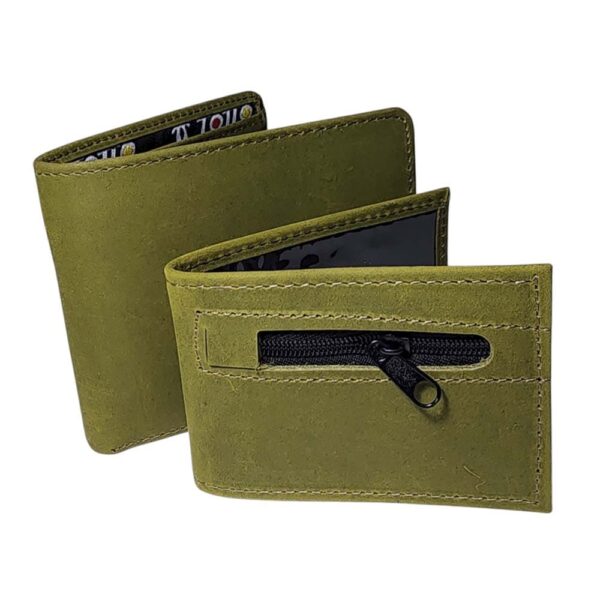 Billetera de cuero Totto, verde - Imagen 3