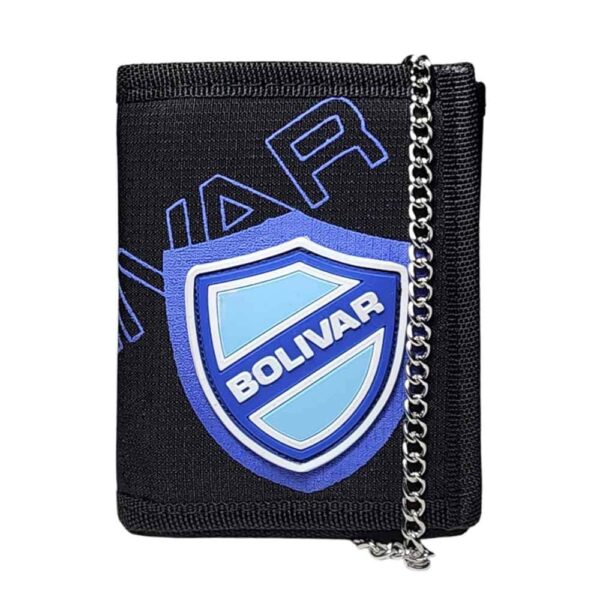 Billetera de lona con cadena, club Bolivar