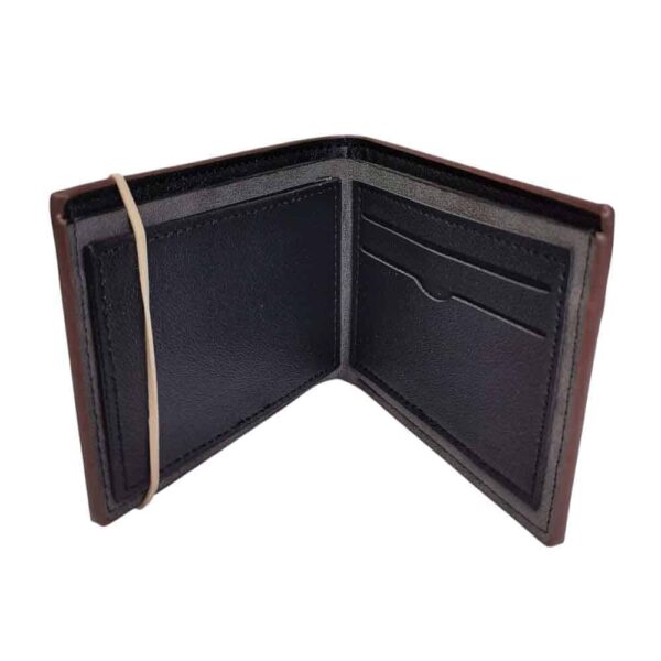 Billetera para hombre, solapa bordada, camel - Imagen 4