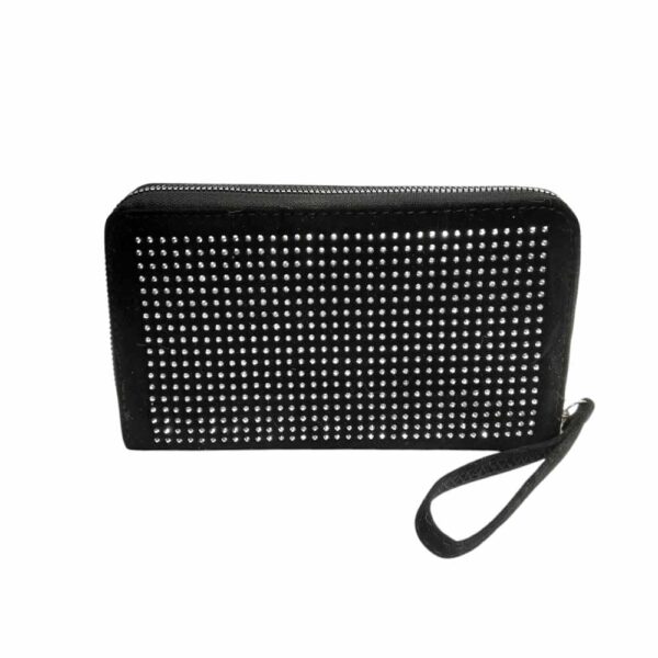 Billetera para mujer, con Strass, negro - Imagen 2