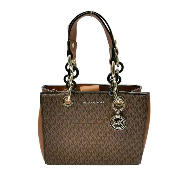 Bolso de hombro mediano Teagen Michael Kors, Cafe