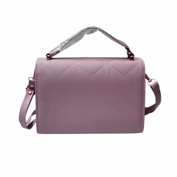 Bolso mediano cuadros bordados, lila - Imagen 2