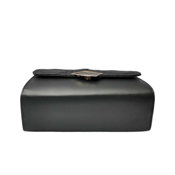 Bolso mediano cuadros bordados, negro - Imagen 5