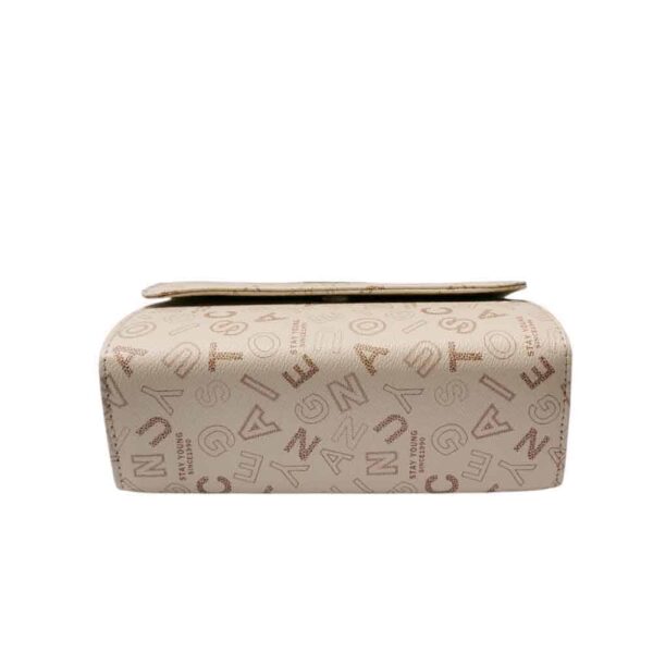Bolso mediano letras urbanas, beige - Imagen 5