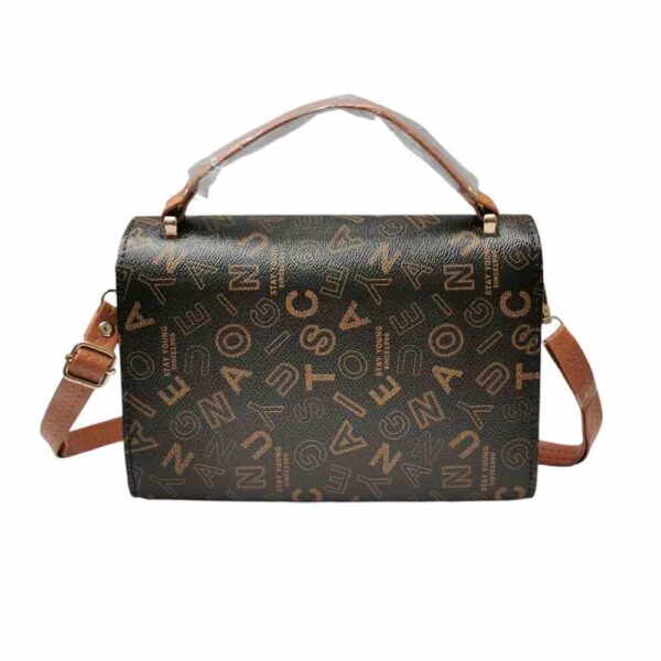 Bolso mediano letras urbanas, cafe - Imagen 2