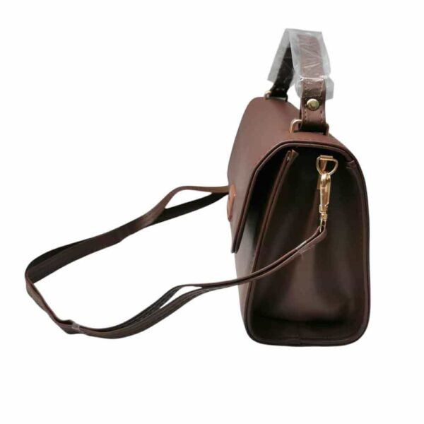 Bolso mediano minimalista, cafe - Imagen 3
