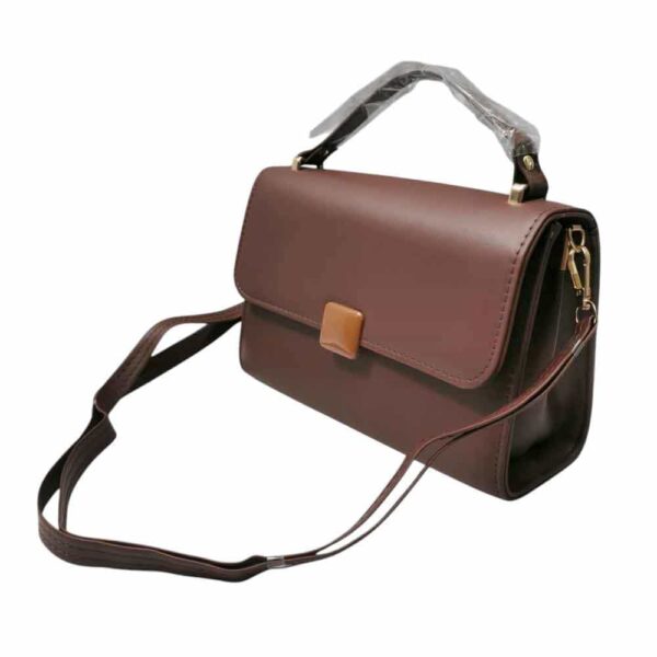 Bolso mediano minimalista, cafe - Imagen 4