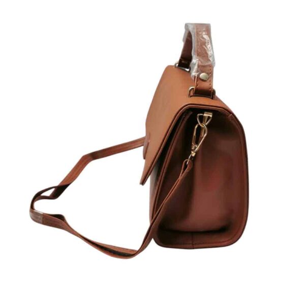 Bolso mediano minimalista, camel - Imagen 3
