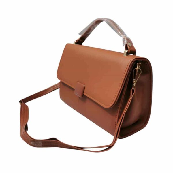 Bolso mediano minimalista, camel - Imagen 4
