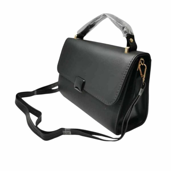 Bolso mediano minimalista, negro - Imagen 4