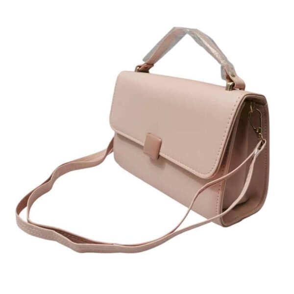 Bolso mediano minimalista, rosa - Imagen 4