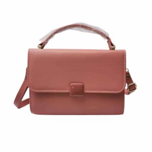 Bolso mediano minimalista, rosa sandia