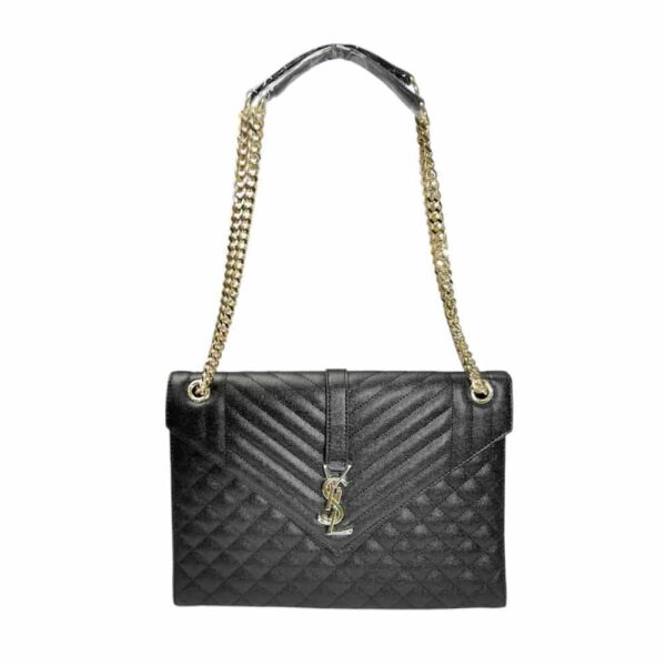 Bolso de hombro Saint Laurent Grain de Poudre, Negro - Imagen 3