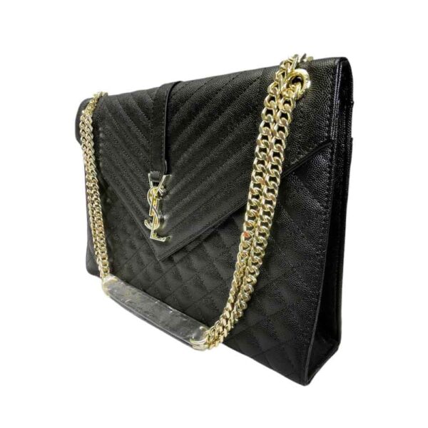 Bolso de hombro Saint Laurent Grain de Poudre, Negro - Imagen 4