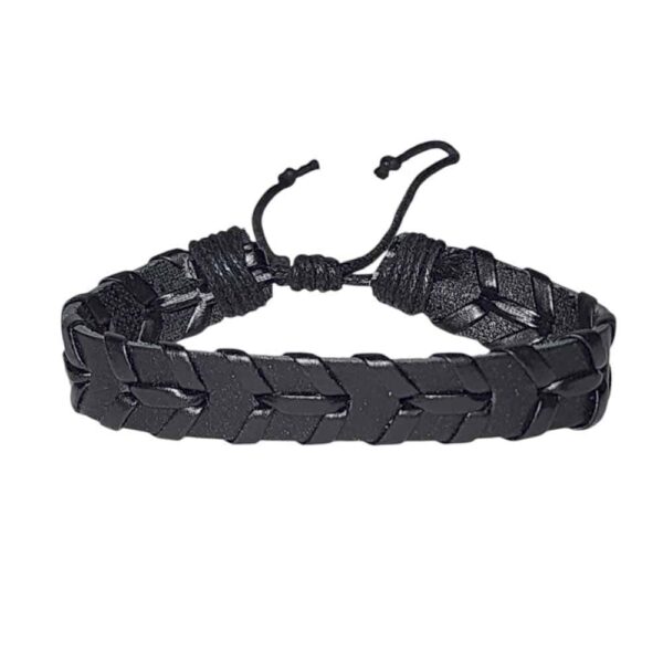 Reloj con pulseras trenzado multitiras brujula, negro - Imagen 6